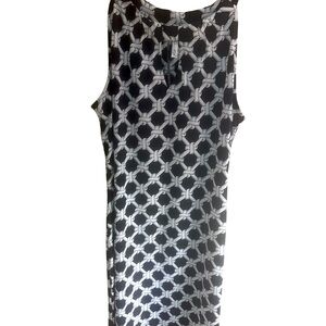 Lulu-B Women’s Athletic Dress Size Small Black White Chainlink Print Golf Tennis